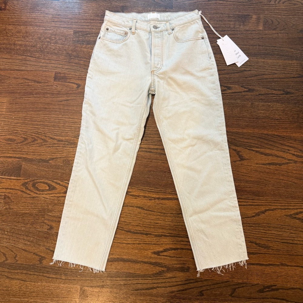 NWT Boyish The Billy High Rise Skinny Tommy Style Stagecoach Wash Raw Hem Jeans